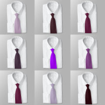 Purple Solid Color Tones Necktie Collection 