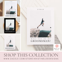 Groomsman Proposal Photo Minimal