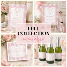 Pink New to the Club Golf Baby Shower Collection