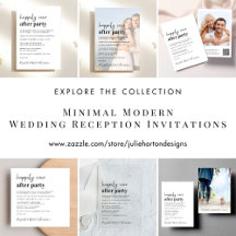 Minimal Modern Wedding Reception Invitation