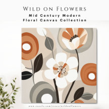 MID CENTURY MODERN FLORAL CANVAS COLLECTION