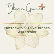 Matthew 5:9 Olive Branch Watercolor