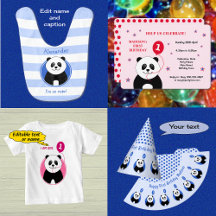 Cute panda 1st birthday