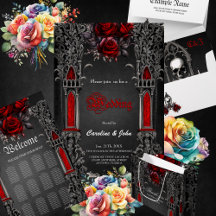 Wonderful dark gothic wedding design.