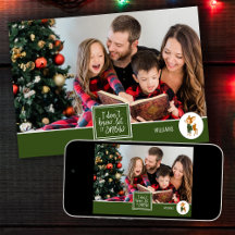 Let it Snow Cute Reindeer Pattern with Name Green