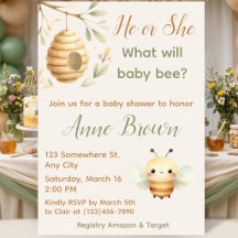 What Will Baby Bee? Honey Bee Gender Reveal 