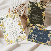 Fall in love boho floral autumn chic bridal shower