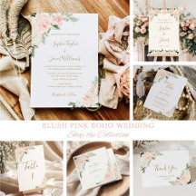 Blush Pink and Gold Floral Sophia Wedding