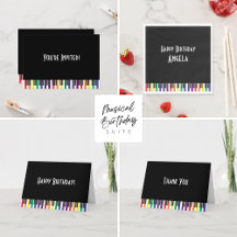 Rainbow Piano Keys Birthday Party Suite