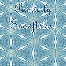 Painterly Snowflakes Winter Holiday Pattern