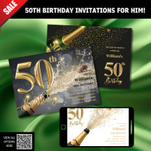 50TH BIRTHDAY INVITATIONS FOR HIM