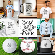 Best Dad Ever | Doodle Script Father's Day Gift