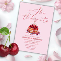 Elegant Pink Cherry on Top Bridal Shower 