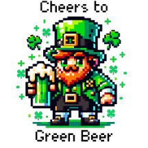 St Patrick's Day   Leprechaun with Green Beer