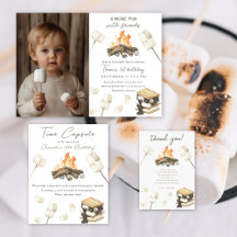 S'more Fun Campfire Birthday Invitation