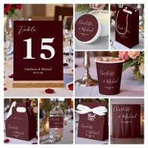 Elegant Wedding Collection | Deep Burgundy