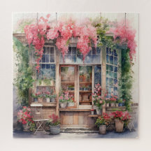 Vibrant Floral Storefront Jigsaw Puzzles