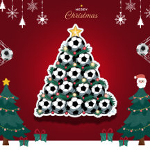 Christmas Tree with Soccer Balls