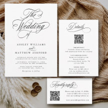 Romantic Swirly Calligraphy Wedding Collection