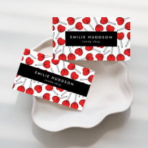 Red Lollipops Business Cards Collection