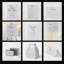 Minimalistic Light Gray Linen Texture Wedding