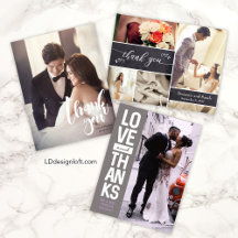 Modern Wedding Thank you Cards