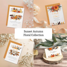 Sunset Autumn Floral Wedding