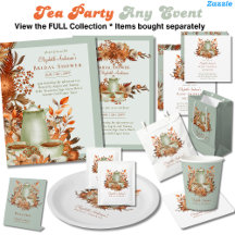 Boho Floral Terracotta Sage Tea Party Suite