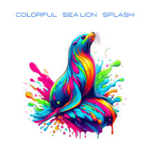 Colorful Sea Lion Splash