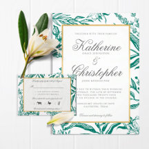 Elegant Green and Gold Foil Wedding