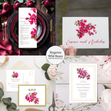 Magenta Wild Roses Wedding