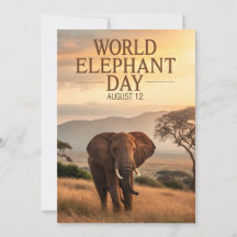 World Elephant Day Wildlife Awareness Design