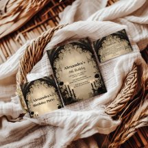 Gothic Arch Black Rose Birthday Celebration