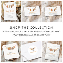 Gender Neutral Halloween Clothesline Baby Shower