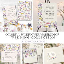 Boho Colorful Wildflower Wedding Collection