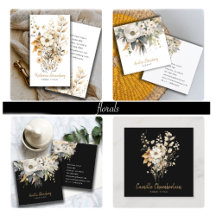 Modern Wildflower Business Cards