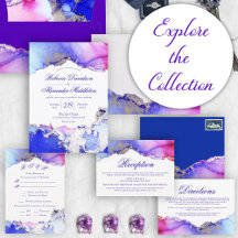 Purple Amethyst Silver Jewel Tone Wedding Suite