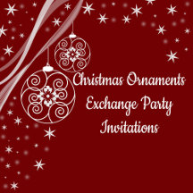 Christmas Ornament Party Exchange Invitations
