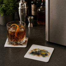 Hot Rod Drink Coasters 