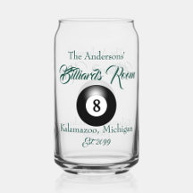 Pool Billiards Room Glasses Tumblers Mugs