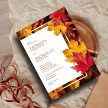 Classic White, Golden Autumn Romance Wedding Theme
