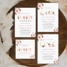 Elegant Floral Gold Letter Collection