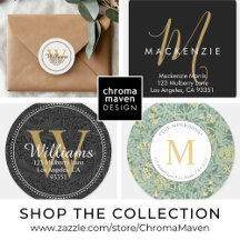 Elegant Monogram Return Address Labels