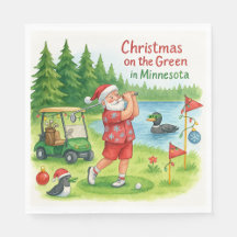 Santa Golfing in Minnesota  Party Collection