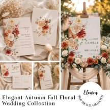  Elegant Autumn Fall Floral Wedding Collection
