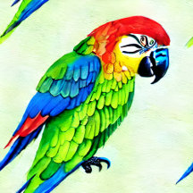 Beautiful Colorful Parrot Pattern