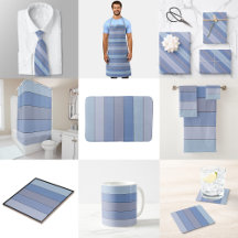 Blues And Grays Color Stripes On Watercolor Paper