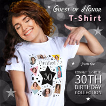 Simple Custom Photo 30th Birthday Cake Balloon