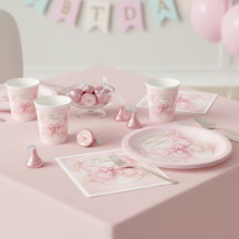 Sweet One Pink Butterfly 1st Birthday Girl Party