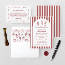 Whimsical Vino Before Vows Burgundy Bridal Shower 